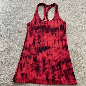 Lulu lemon black and red tank top